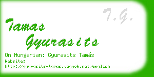 tamas gyurasits business card