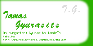 tamas gyurasits business card